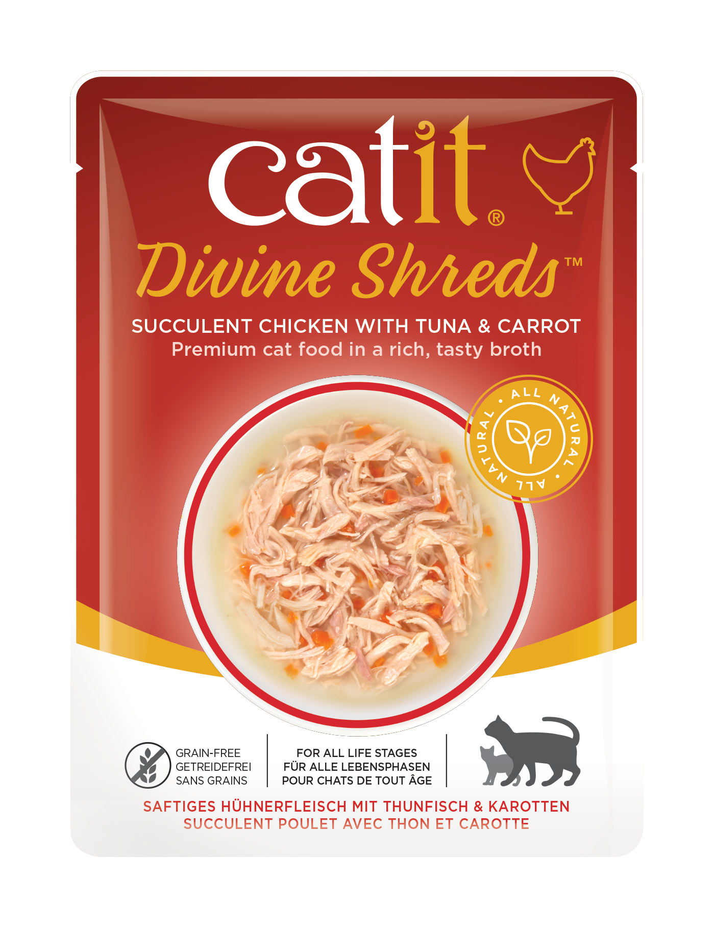 CATIT DIVINE SHREDS, CHECKEN 75G