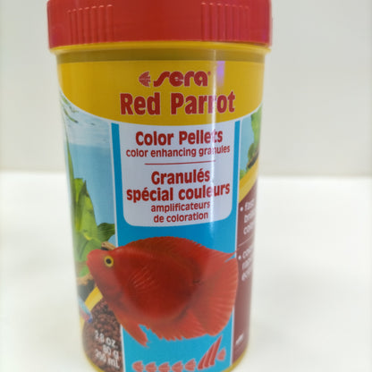 SERA RED PARROT GRANULES SPECIAL COULEURS FISH FOOD 250ML