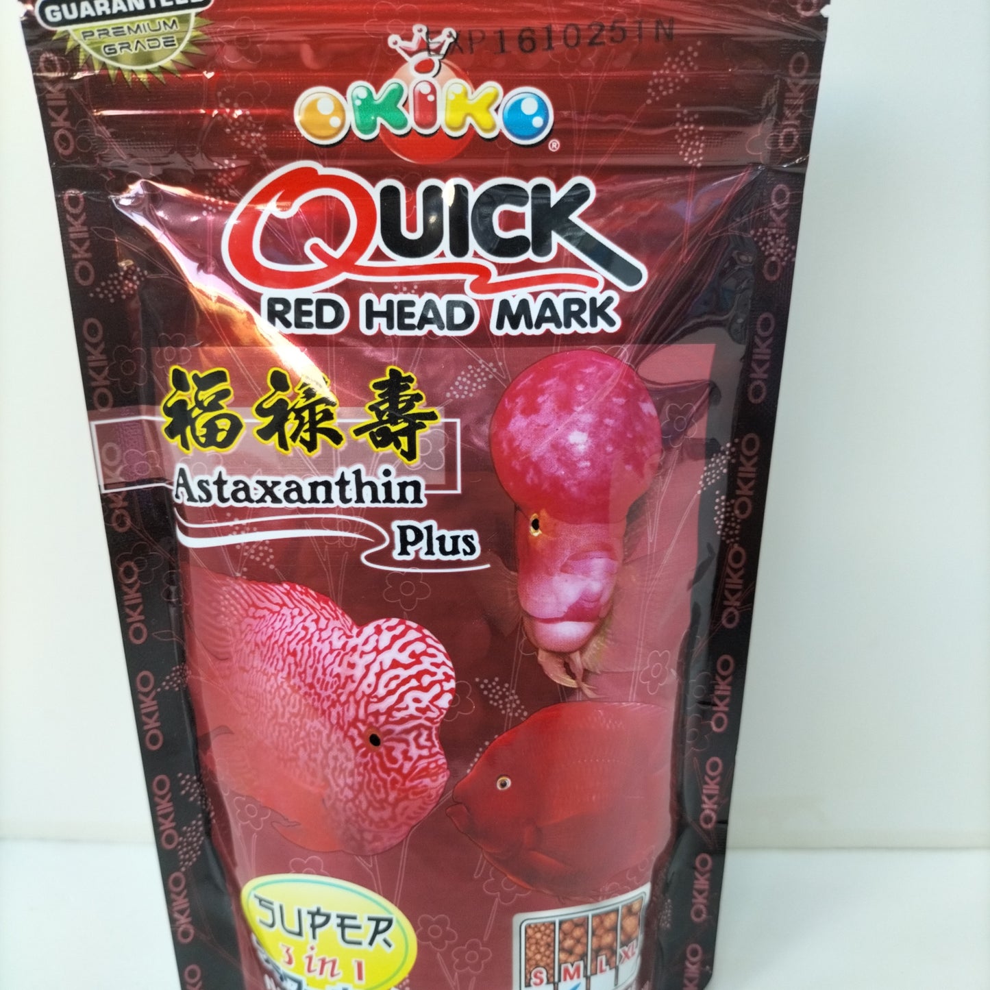 OKIKO QUICK RED HEAD MARK FLOATING FISH FOOD 100G