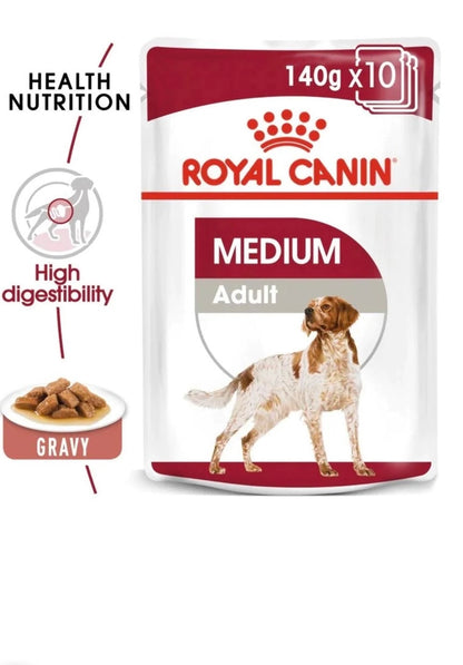 ROYAL CANIN ADULT MEDIUM GRAVY 140G