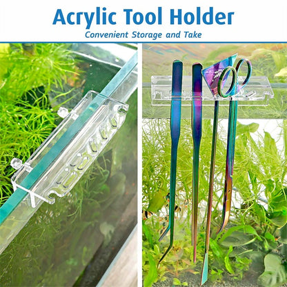 HYGGER 6-in-1 Color Stainless Steel Long Aquarium Aquascaping Tools Kit for Fish Tank Starters