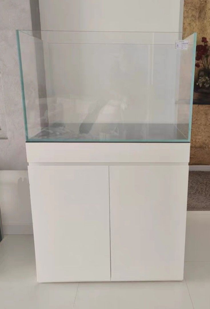 CRYSTAL GLASS TANK + CABINET 60x40x40