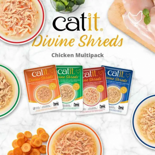 CATIT DIVINE SHREDS, CHECKEN 75G